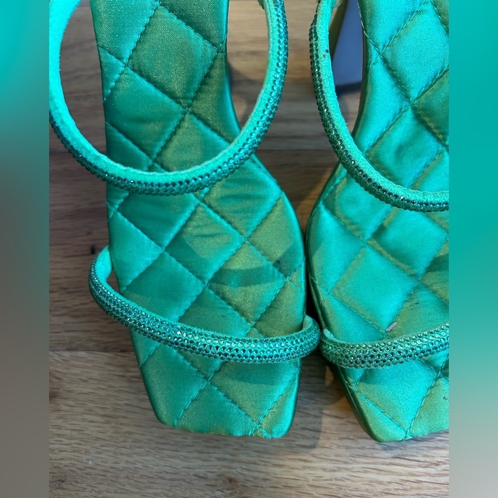 Jeffrey Campbell Rhinestone Lime Green Heels 👠 - Picture 2 of 6